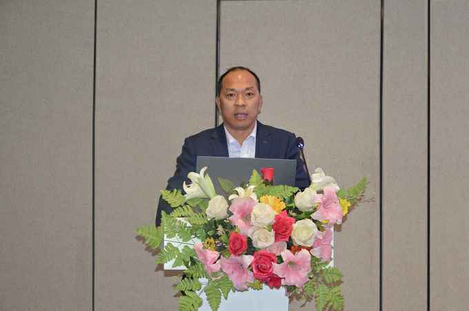 集团公司副总经理兼钢结构公司总经理张永庆作《开云体育-开云online(中国)二〇二二年度管理工作报告》.JPG